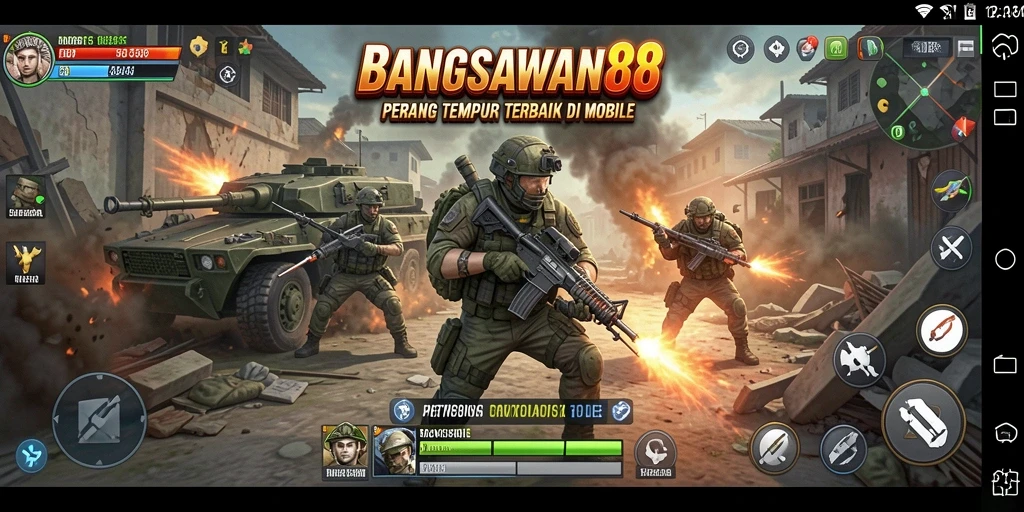 Screenshot BANGSAWAN88 menampilkan gameplay pertempuran yang intens dan mendebarkan.