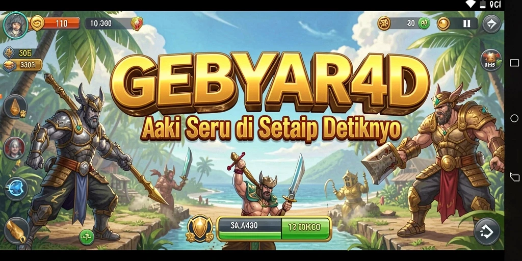 Screenshot GEBYAR4D dengan aksi seru dan grafis menarik.