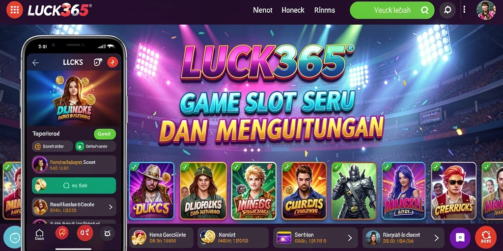Tangkapan layar permainan Slot LUCK365 yang penuh warna dan menarik.