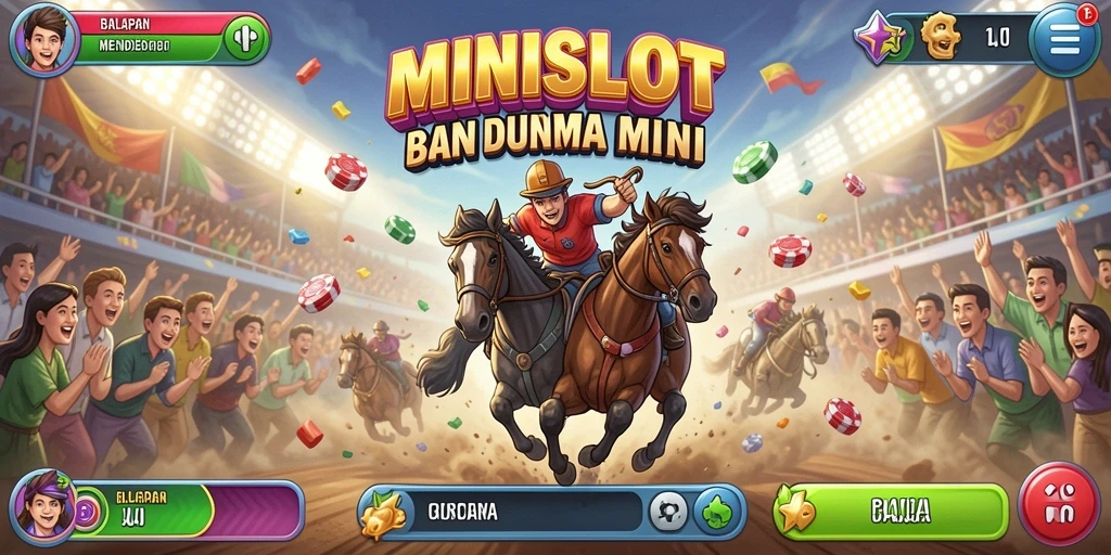 Tampilan menarik gameplay balapan mini yang seru dan kompetitif.
